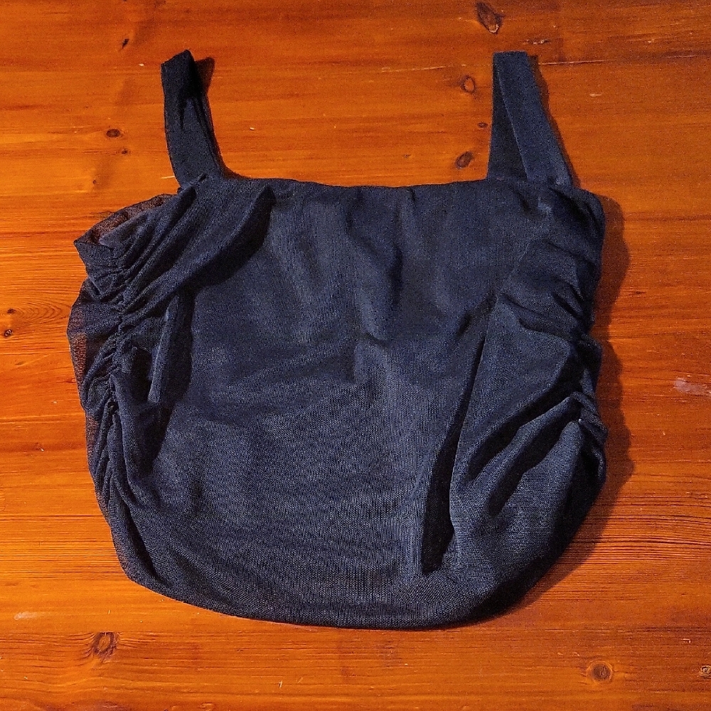 Antistar Tank Top Sheer Lined Black Top